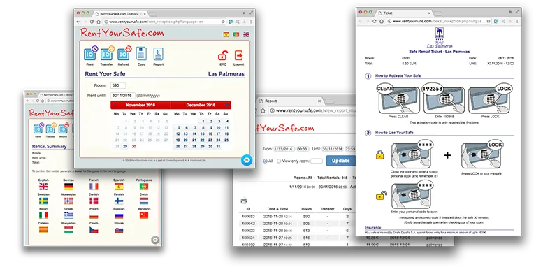 RentYourSafe - Sistema de alquiler de cajas fuertes para hotel